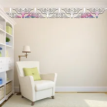 Талии плинтус Гостиная Телевизор задний фон на стену украшения стерео акриловые зеркальные настенные наклейки 1328