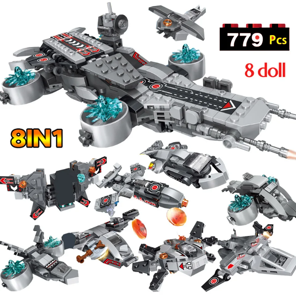 

The Mini Shield Aircraft Carriers Super Heroes Compatible Legoinglys Mini Space Ship Iron Man Figures Blocks Bricks Toys For Boy