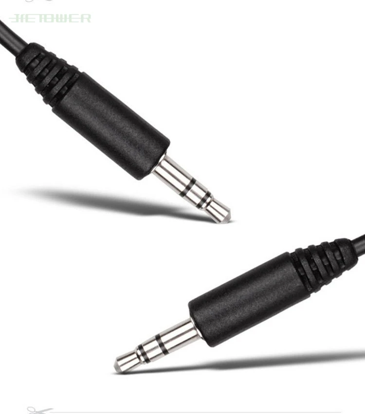 Wholesale 3 5 Mm Pin To 3 5 Mm Pin Stero Audio Cable Headphone Jack Black for Iphone Xiaomi Samsung Mobile Phone 500pcs lot