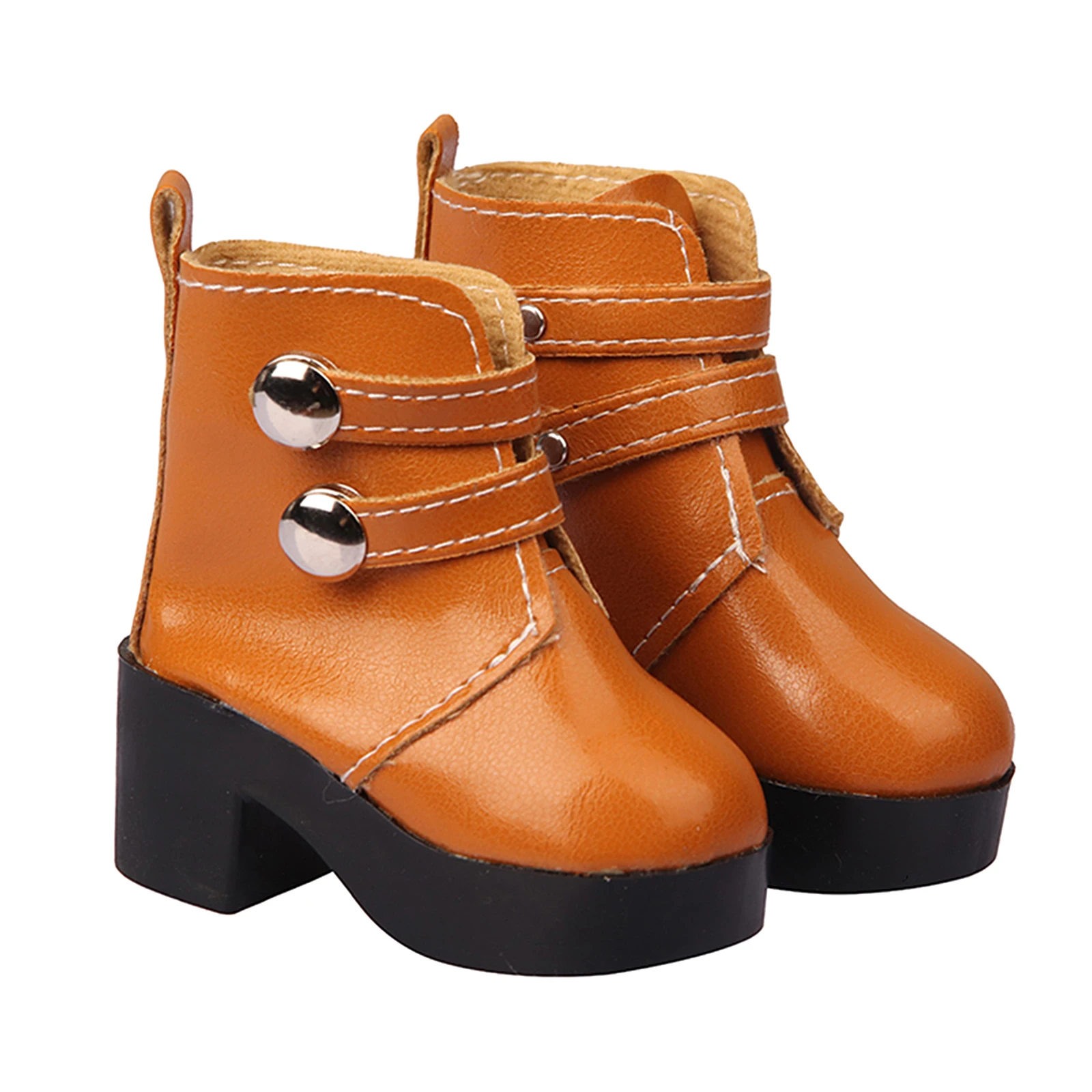 Fashion Boots Hand Made High Heel PU Leather Shoes for 18inch American Dolls Shoes Girl Doll Outfit Accessories