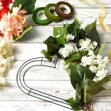 

Easy to Use Practical Handmade Floral Art Wall Hanging Crafts Metal Wreath Making Form Solid for Home Decor