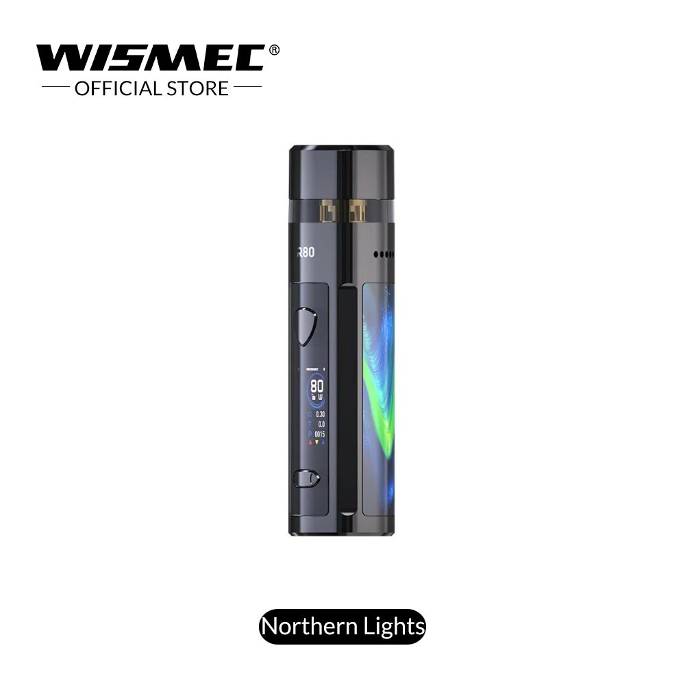 80 Вт Wismec R80 комплект 4 мл картридж использовать один 18650 батарея 0.3ohm сетки и 0.8ohm Nicr катушки электронная сигарета - Цвет: Northern-Lights