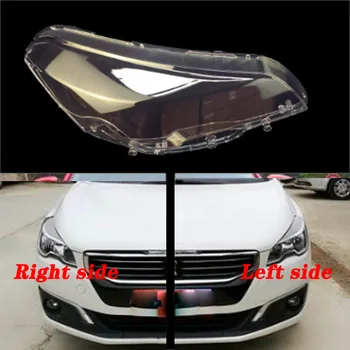 

For peugeot 508 2015 2016 front headlamps transparent lampshades lamp shell masks headlights cover lens Headlight glass
