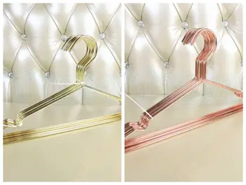 

20pcsRose Gold Metal Clothes Shirts Hanger with Groove, Heavy Duty Strong Coats Hanger, Suit Hanger