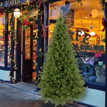 

Christmas Tree 7.5FT 1450 Branch Simulation Yellow-green Christmas Tree scene Decoration Fake Pine Tree
