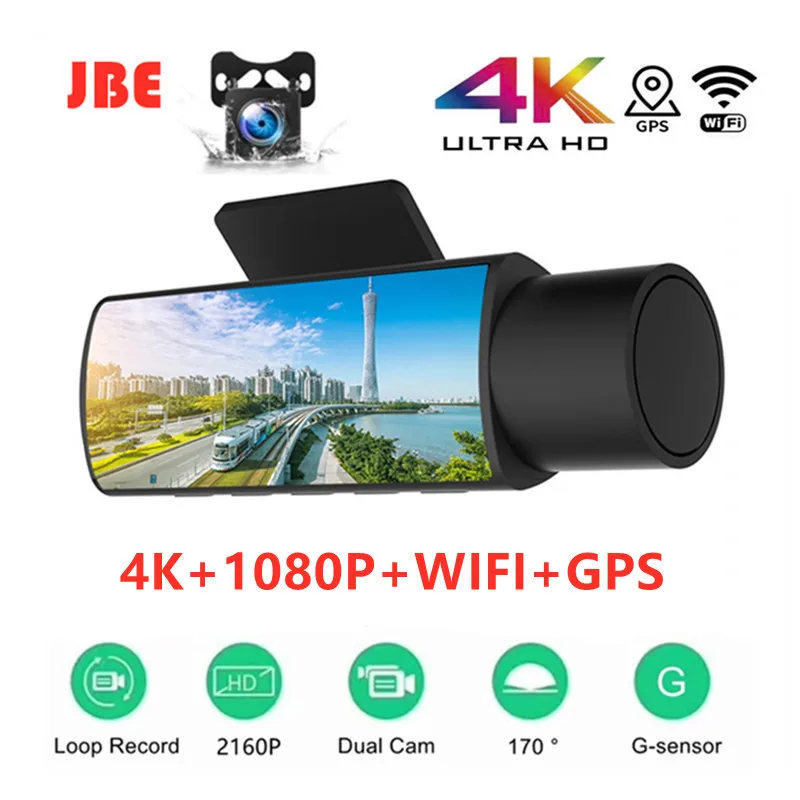 3 16 дюймов Видеорегистраторы для автомобилей 4K 3840*2160P Dash Cam WI-FI GPS Sony IMX415 зеркало