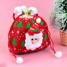 1 шт. Рождественский Подарочный шнурок мешок настоящий мешок Счастливого Рождества сладкие конфеты хранения мешок шнурок украшение для рождественской вечеринки