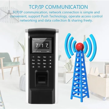 

F8 Fingerprint Recognition Device Fingerprint Access Control Employee Time Attendance 2.4 Inches TFT Screen Access Controller