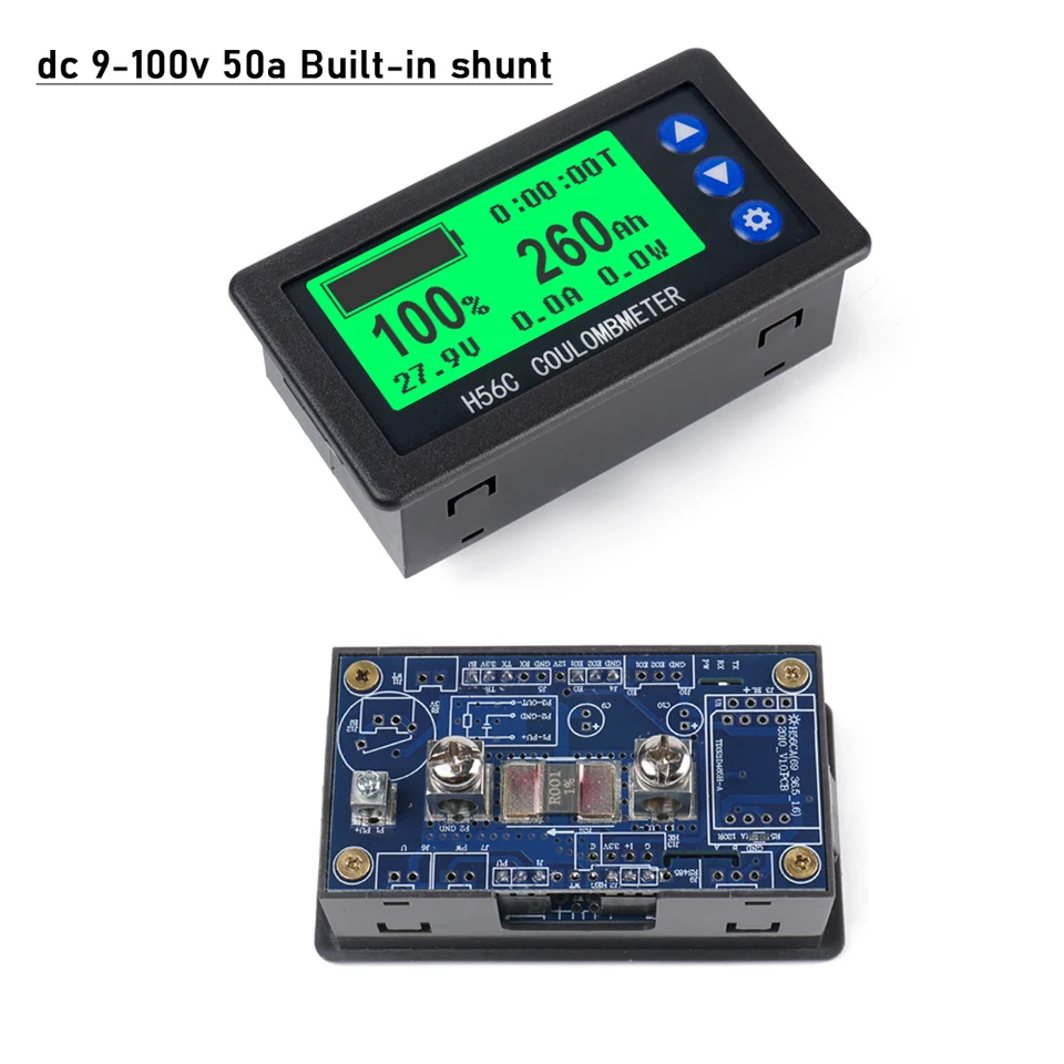 DollaTek TF03K 500A batteria Monitor, intervallo di tensione di allarme programmabile ad alta e bassa tensione 10V-120V con cavo terminale e cavo schermato 5M