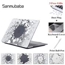Чехол Sanmubaba для Macbook Pro retina 13,3 15,4 дюймов Touch Bar 3D печать жесткий чехол для Mac book Air Pro 11 12 13 15 чехол для ноутбука