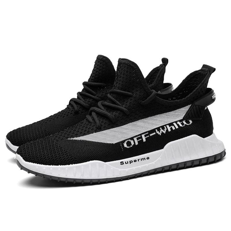 

Coconut Sneakers Male 2020 Spring New Men's Lace Up Fly-woven Travel Sports Shoes Men Casual Breathable Running Mesh Flats Man