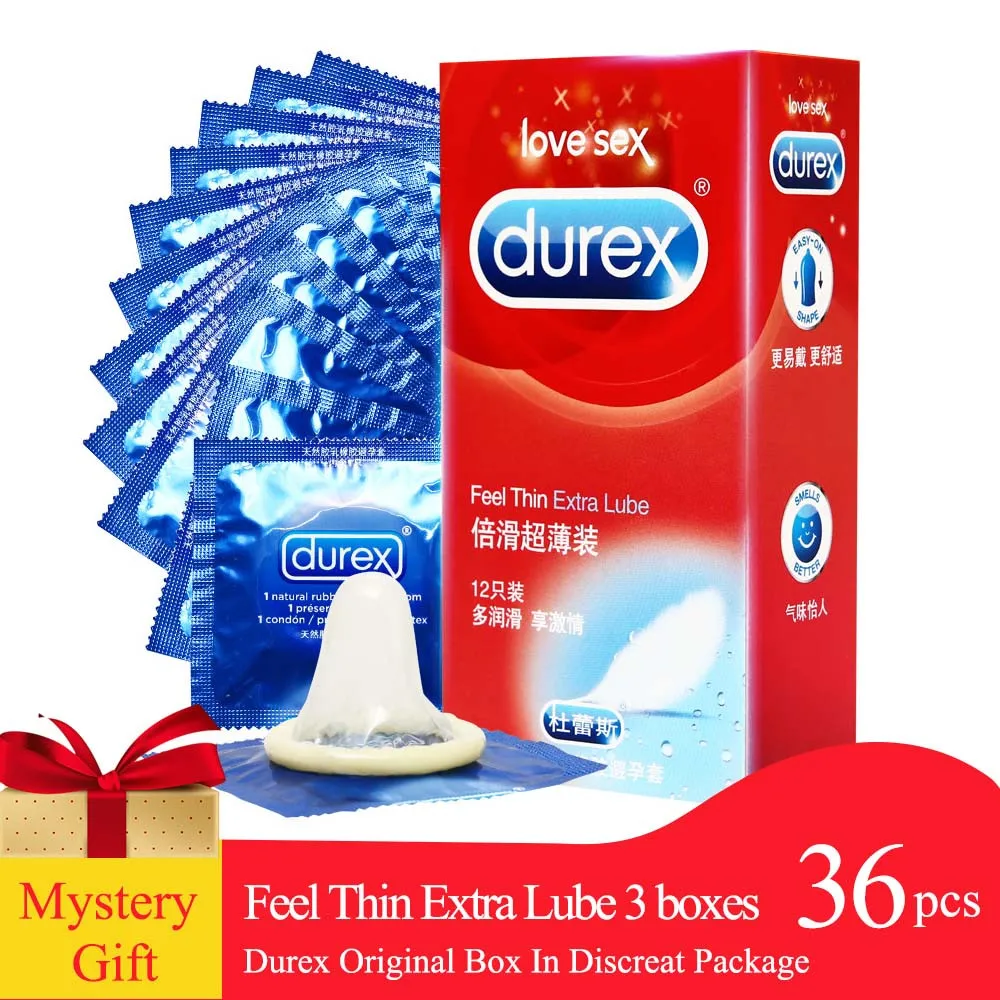 Презерватив Durex Feel Thin Extra Lube 14/30/46 шт презерватив смазанный рукав для пениса
