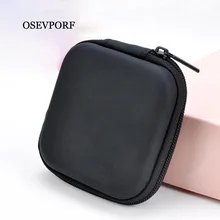 Carrying Hard Box Protection for Mini Earphone Wire MP3 MP4 SD TF Card EVA Container Storage Box Case Carrying Pouch Cover Black original kz earphone case fiber zipper headphones hard case storage carrying pouch bag sd card box portable earphone bag