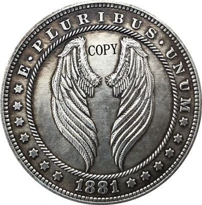 Хобо никель 1881 CC сша Морган доллар Монета КОПИЯ Тип 171|Безвалютные монеты| |