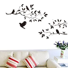 Импортные товары Горячая распродажи холодный ветка на милую радость птицы гостиная спальня диван фон декоративная стена стикер живопись