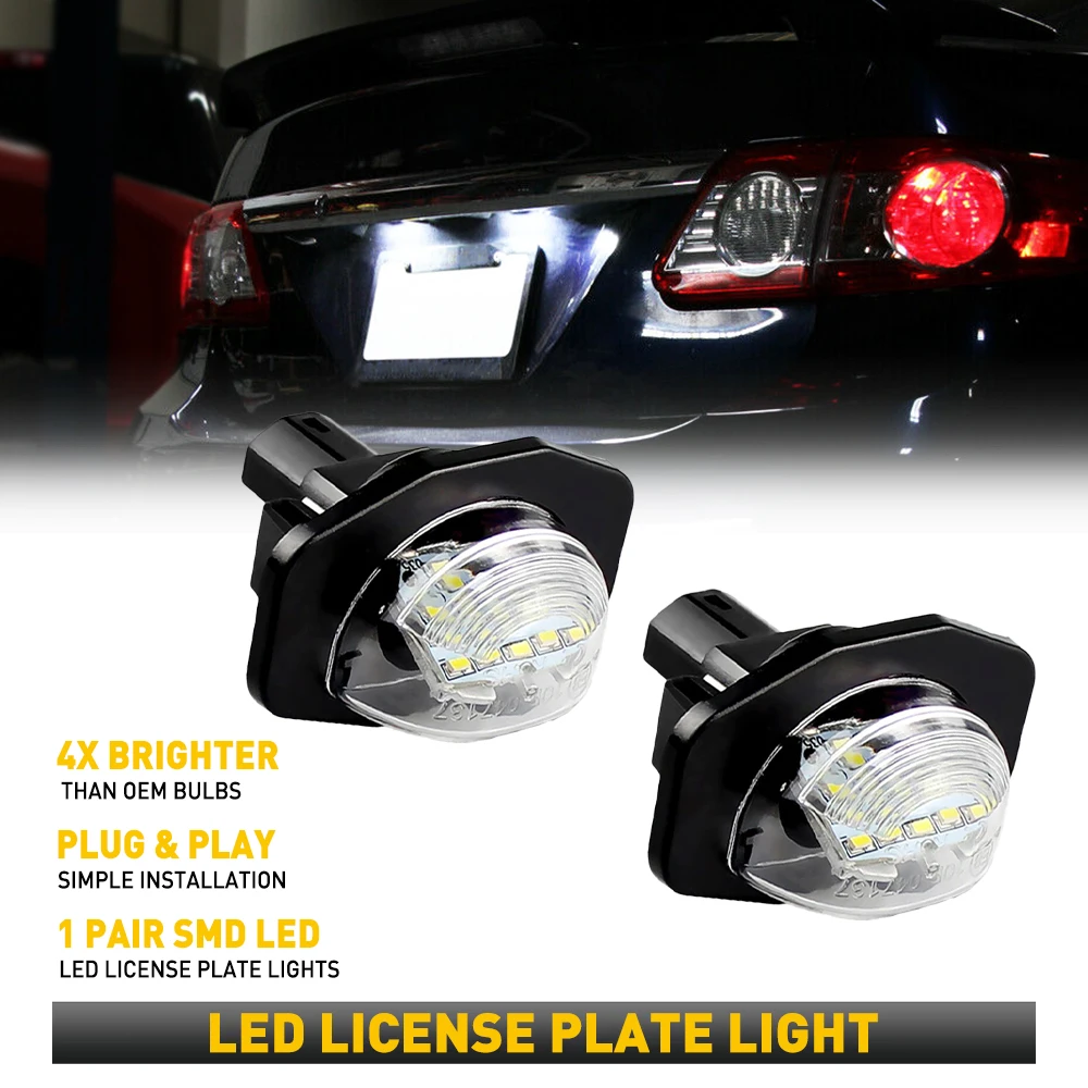 l-mpada-branca-do-n-mero-do-autom-vel-das-luzes-12v-6000k-do-diodo