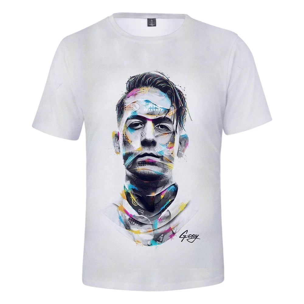 

Футболка Rapper G-Eazy 3D для мужчин и женщин, новинка, модная винтажная Современная Классическая футболка с принтом музыкальных фанатов G-Eazy, шорты, белая повседневная одежда