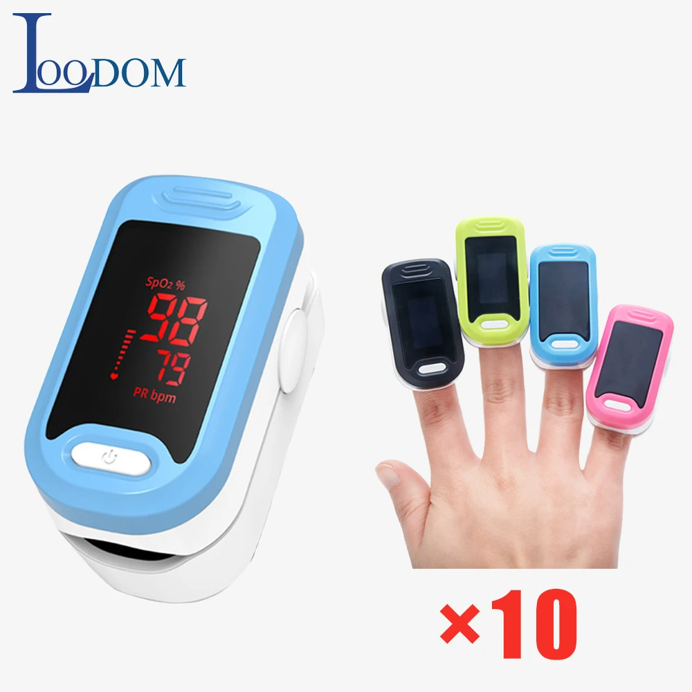 

Loodom 10 Pieces LED Pulse Oximeter Fingertip Oximetro de pulso Finger Pulse Oximeter Oxygen Monitor oximetro de dedo тонометр