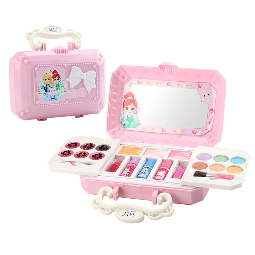 Kinderschmink Set Waschbar Kosmetikset Schminkkoffer Kinder Prinzessin Kosmetik 