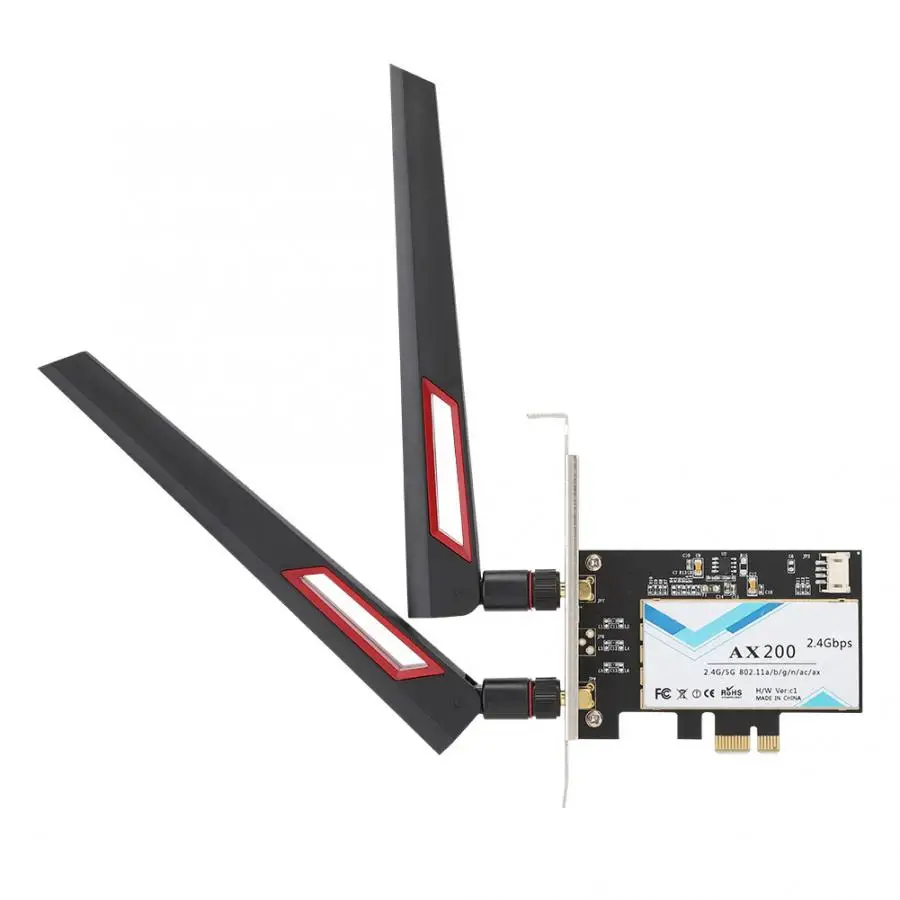 

usb network card 2400Mbps PCI-E Network Card for Intel AX200 802.11ax WiFi6 Bluetooth5.0 with AC88U Antenna[S] network card pci