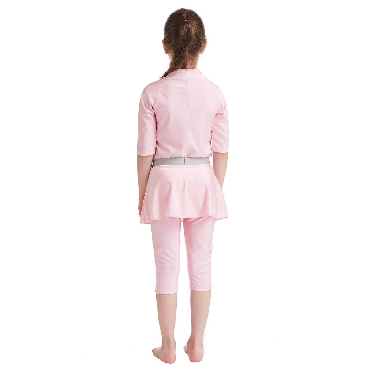 Kids Muslim Swimwear Cap + jumpsuit + skirt 3pcs Girls Modest Swimsuit Swimming Bath Shorts Diving Suit Arab Islamic Beachwear muslim swimwear