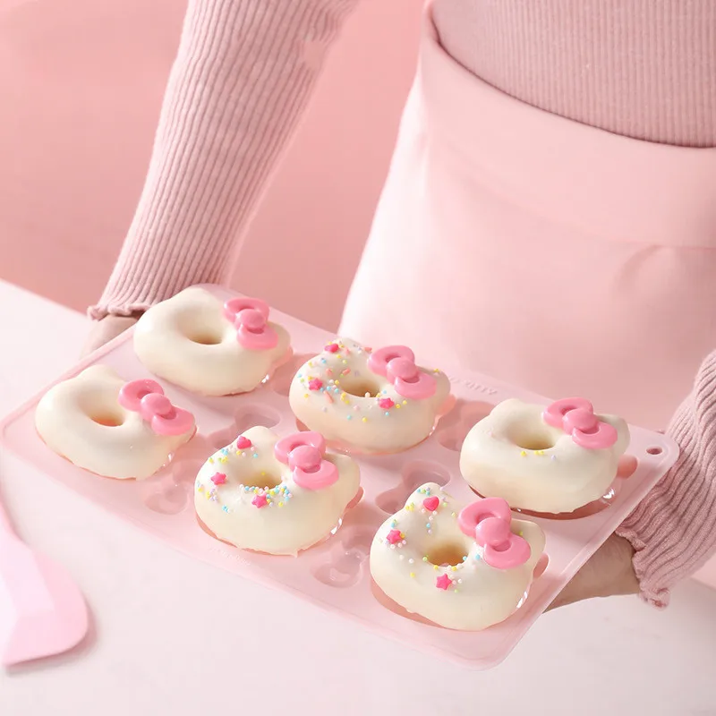 Skup HELLO KITTY non stick cartoon donut ciasto silikonowe formy foremki na słodycze