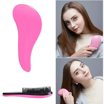 

2018 Professional Hair Brushes Fashion pink plastic Hair Comb Portable Beauty Hair Styling Tools Magic Tangle Hair Straightening