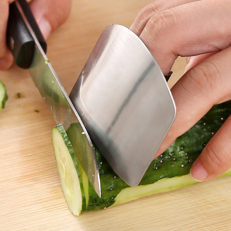 Slice Shield Schneiden Gemüse Hand Protector Rostfreier Stahl Der Fingerschutz