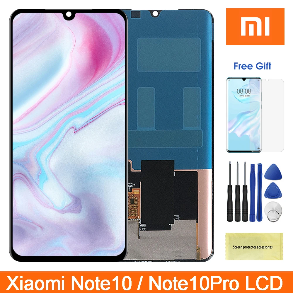 Оригинальный ЖК-экран 6 47 дюйма для Xiaomi Note10 ЖК-дисплей сенсорный экран дигитайзер