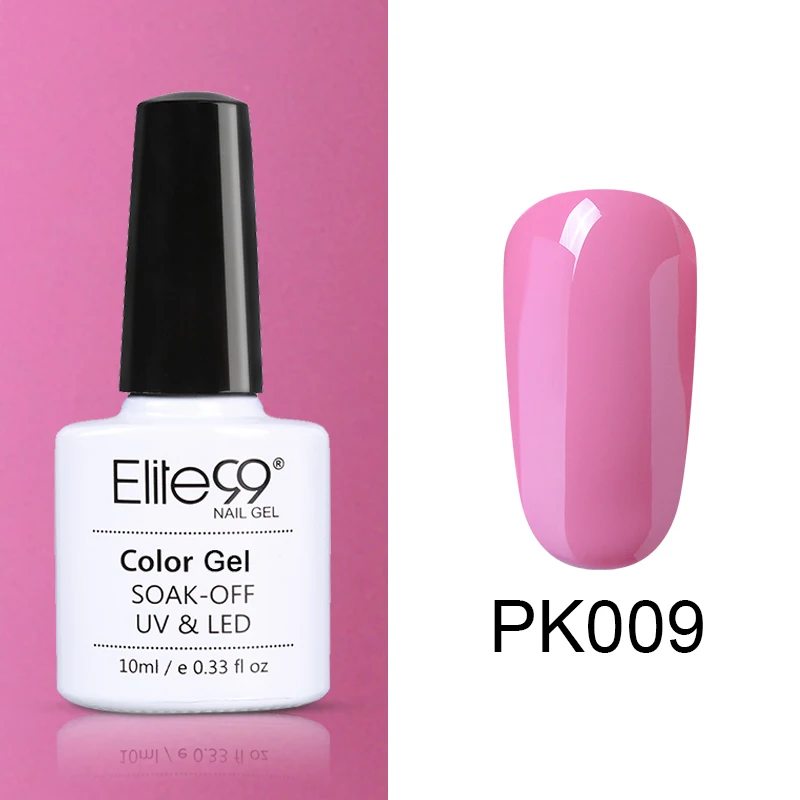 PK009 Elite99 Гель-лак Набор UV Vernis Полупостоянный праймер верхнее покрытие 10 мл телесный гель лак для ногтей, маникюр гель лак PolishesNails - Цвет: PK009