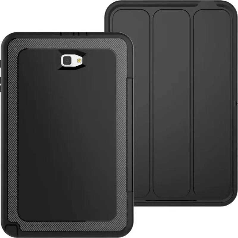 Детский безопасный противоударный чехол из ТПУ для SM-T580, чехол для Samsung Galaxy Tab A 10,1 T580 T585 T587, чехол с полной защитой - Цвет: black