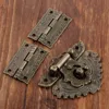 Antique Bronze Furniture Hardware Box Latch Hasp Locks Toggle Buckle 2Pcs Decorative Cabinet Hinges for Jewelry Wooden Box ► Photo 3/6