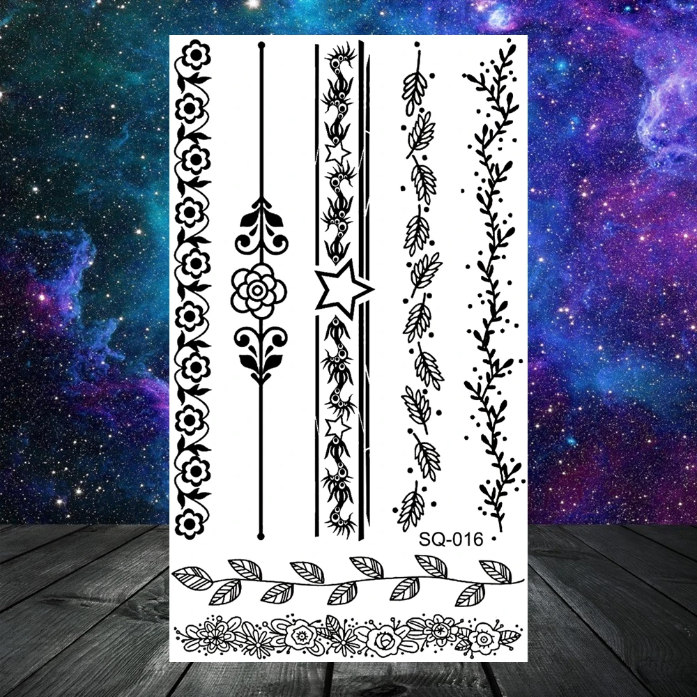 3D Constellation Rose Mountains Tatoos Temporary Tattoos For Women Men Star Moon Sun Realistic Fake Tattoo Small Washable Tatoos temporary tattoos