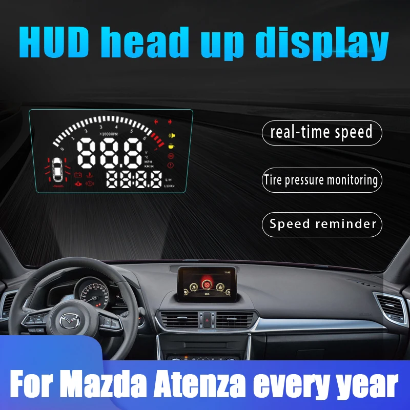 For Mazda Atenza Safe Driving Screen OBD Speedometer Projector Windshield Car HUD Head Up Display