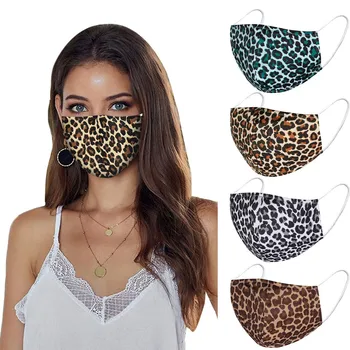 

PM2.5 Dustproof Protective Washable Face Cover Outdoor Breathable Reusable Face Mask Protection Leopard Printing Mouth Mask