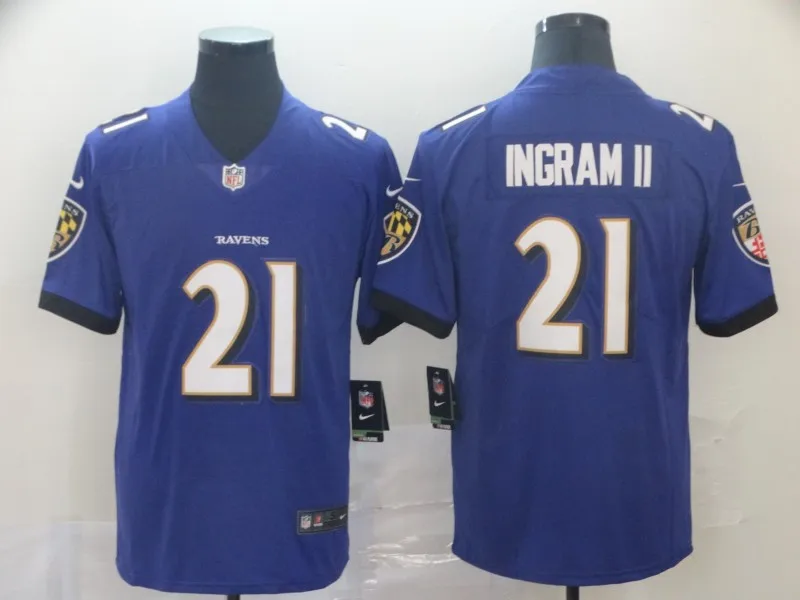 1 Мужская майка Baltimore#21 Ravens Mark Ingram - Цвет: 1
