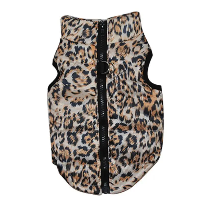 

Leopard Pattern Pup Dogs Vest Clothes Pet Dog Clothes Teddy Chihuahua Small Dogs Warm Vest For Pets Winter Clothes Q1