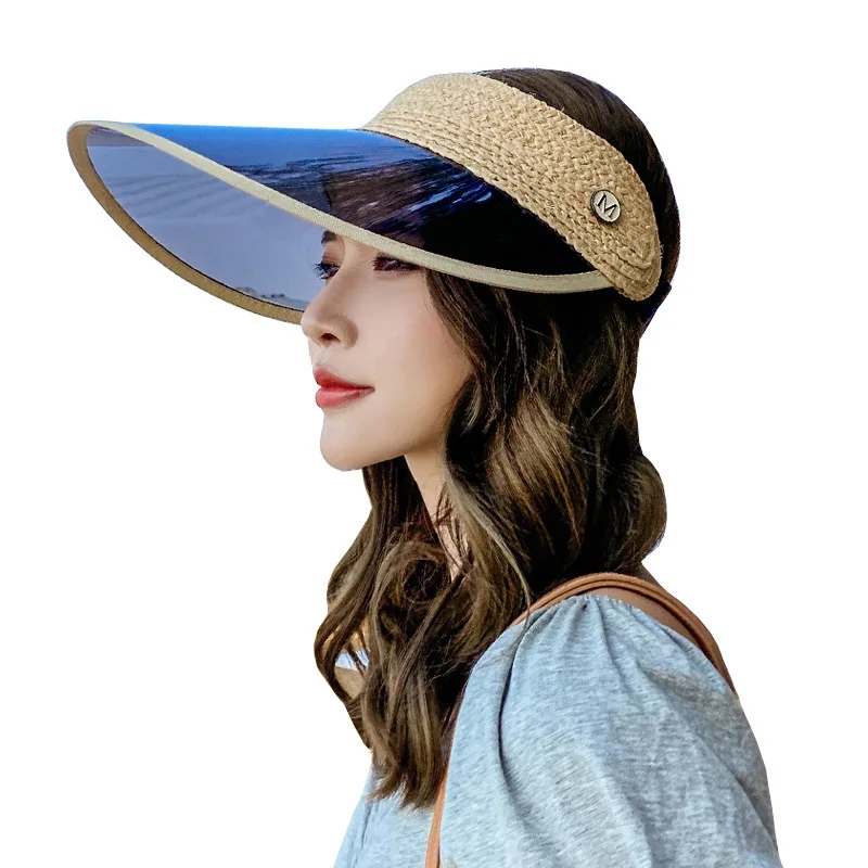 Women Anti-UV Visors Straw Hat Female 