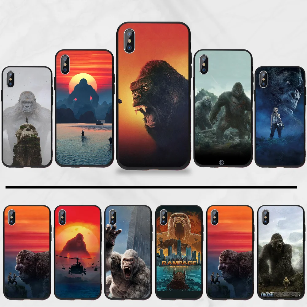 Gorilla Monkey Ape Детский Цветной чехол для рисования DIY capa Роскошный телефона iphone 5 5S 5c se