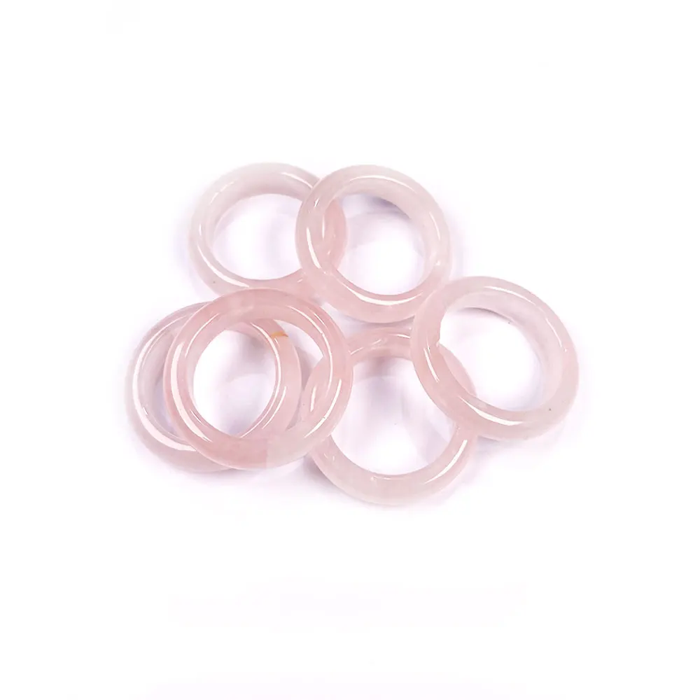 Natural stone rings jewelry diversity of stones two kinds of models Unisex Circle Natural Stone Finger Rings charms 6mm width