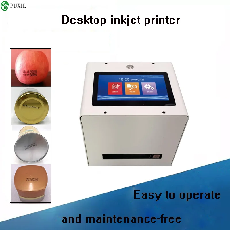

Static Intelligent Automatic Inkjet Printer 7'' Color Touch Screen 600DPI Intelligent USB QR Code Inkjet Label Printer