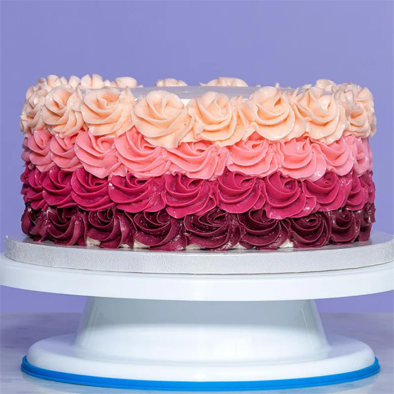 Description Picture 3 of itemPlastic Cake Plate Turntable Rotating Anti-skid Round Cake Stand Cake Decorating Rotary Table Kitchen DIY Pan Baking Tool