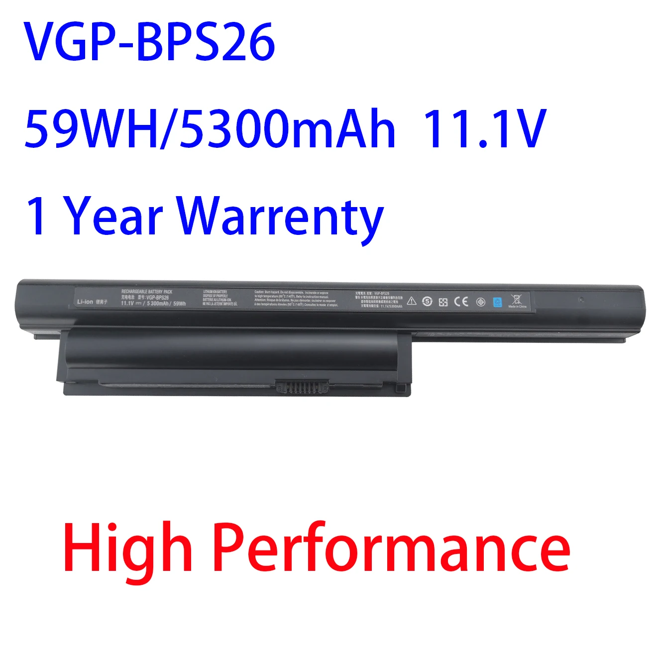Bateria do Portátil para Sony Vaio Vgp-bps26a Vgp-bps26 Bps26 Vgp-bpl26 Pcg71713l Vpcca Vpceg Vpceh Sve14a Sve15 Vpc-ca Vpc-cb Vpc-eg