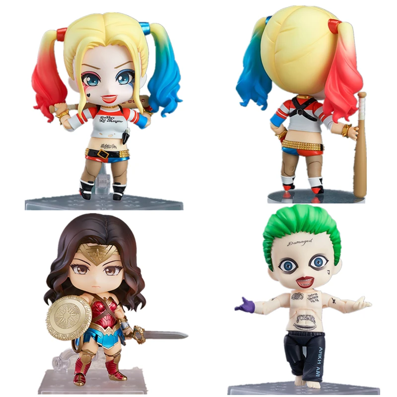 Disney Figures Anime Toy Wonder Woman Avengers Model Ornaments Dolls Harley Quinn Figurines Change Face Movable Doll | Игрушки и хобби