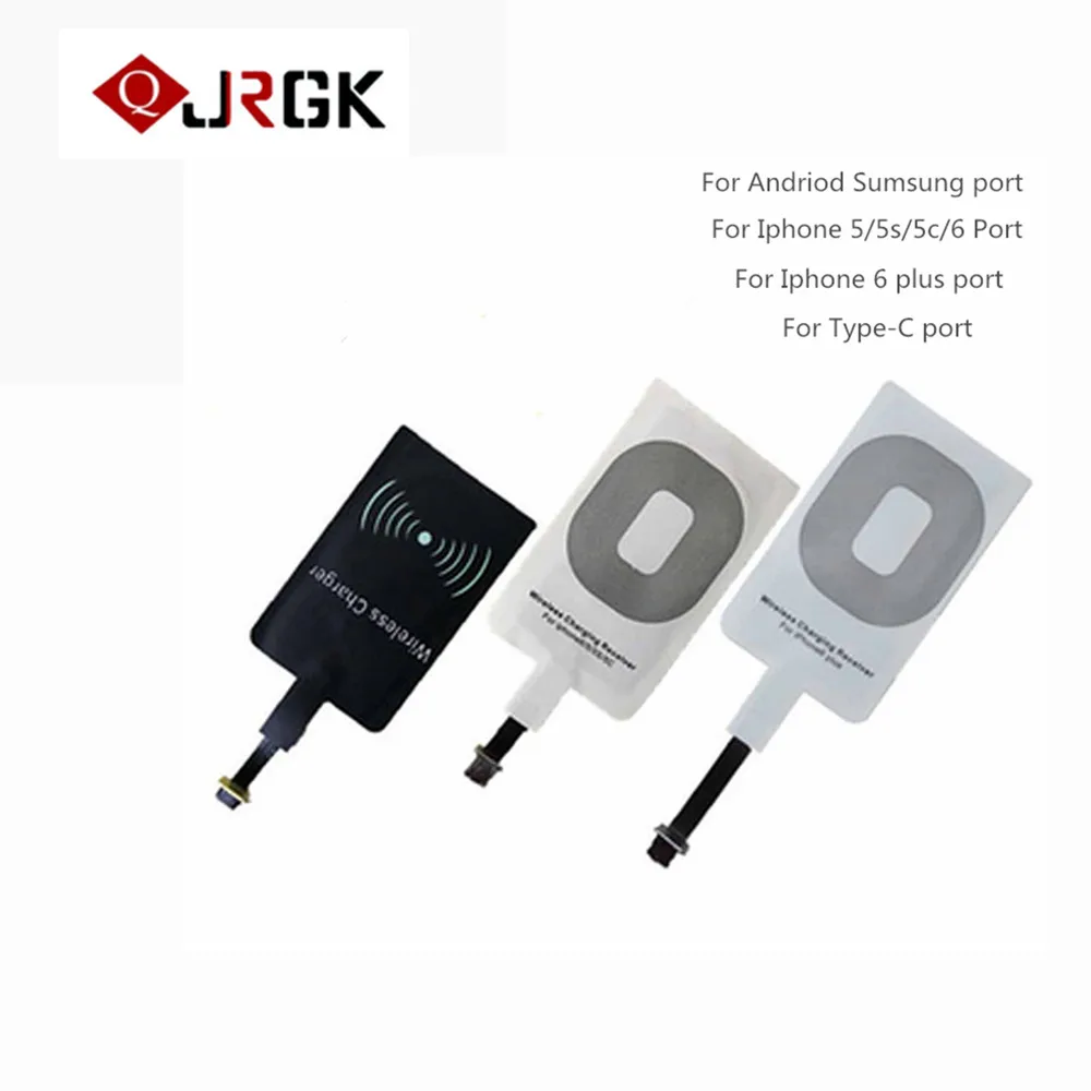 

JRGK Ultra Thin Universal Wireless Charger Qi Wireless Charger Receiver Customized for iphone Samsung HTC Huawei Xiaomi