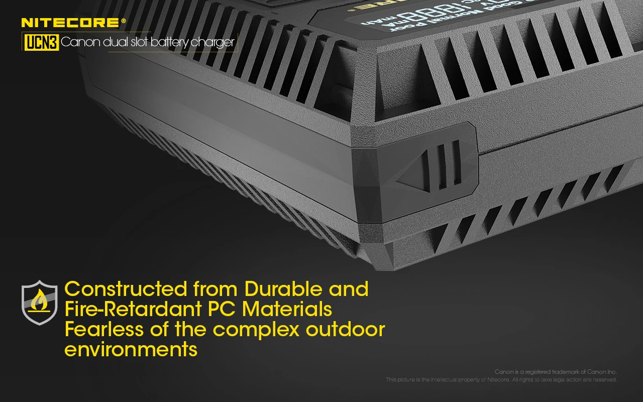 NITECORE UCN3 Camera Battery Charger Digital USB Dual Slot Charger DC 5V 2A for Canon LP-E6N EOS 5DS 6D 7D 90D R5 R6 Ra 60D 70D