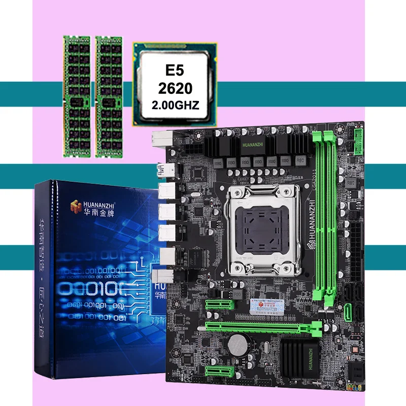 ^Cheap HUANANZHI motherboard combos X79 LGA2011 motherboard CPU Intel Xeon E5 2620 SROKW RAM 8G DDR3 REG ECC all are tested
