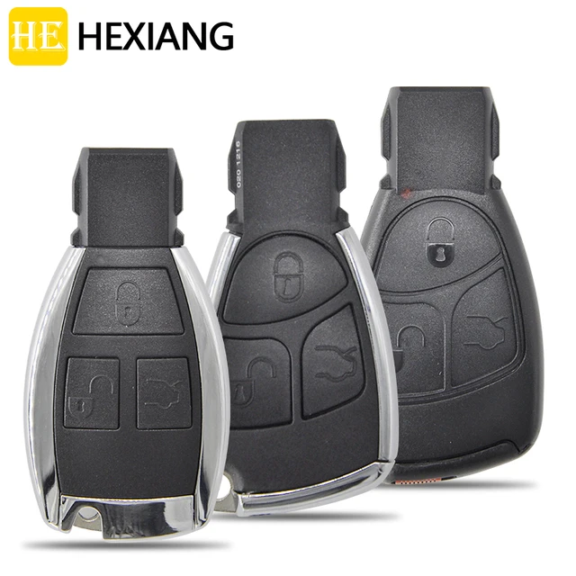 Heart Horse Smart Remote Car Key Case 3 Buttons Replacement Key Fob Shell  Remote Key Case for Mercedes-B-en-z W203 W204 W210 W211 A E CLK SLK Class  with 433Mhz BGA Chip: 