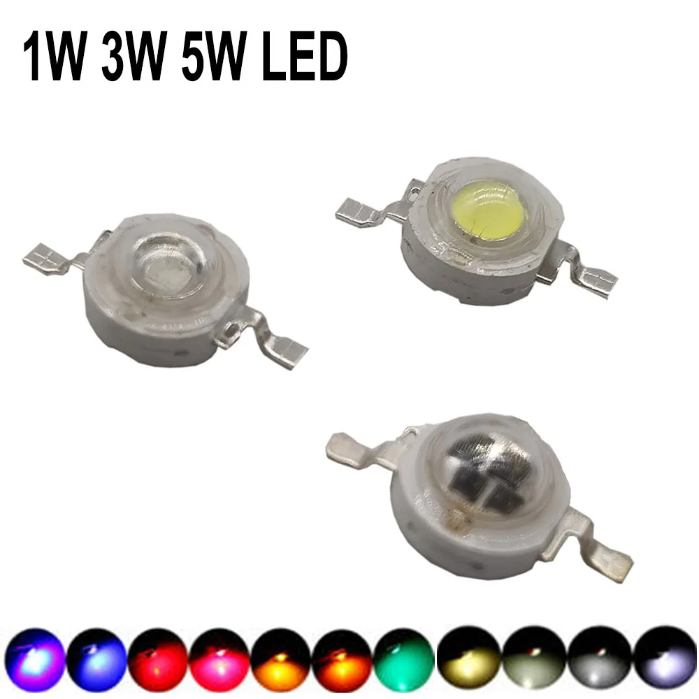 Description Picture 3 of item10pcs 1W 3W 5W High Power LED Chip Lamp Bulbs SMD COB Diodes Warm Cold White Red Green Blue Yellow 440 660nm Grow Light Beads