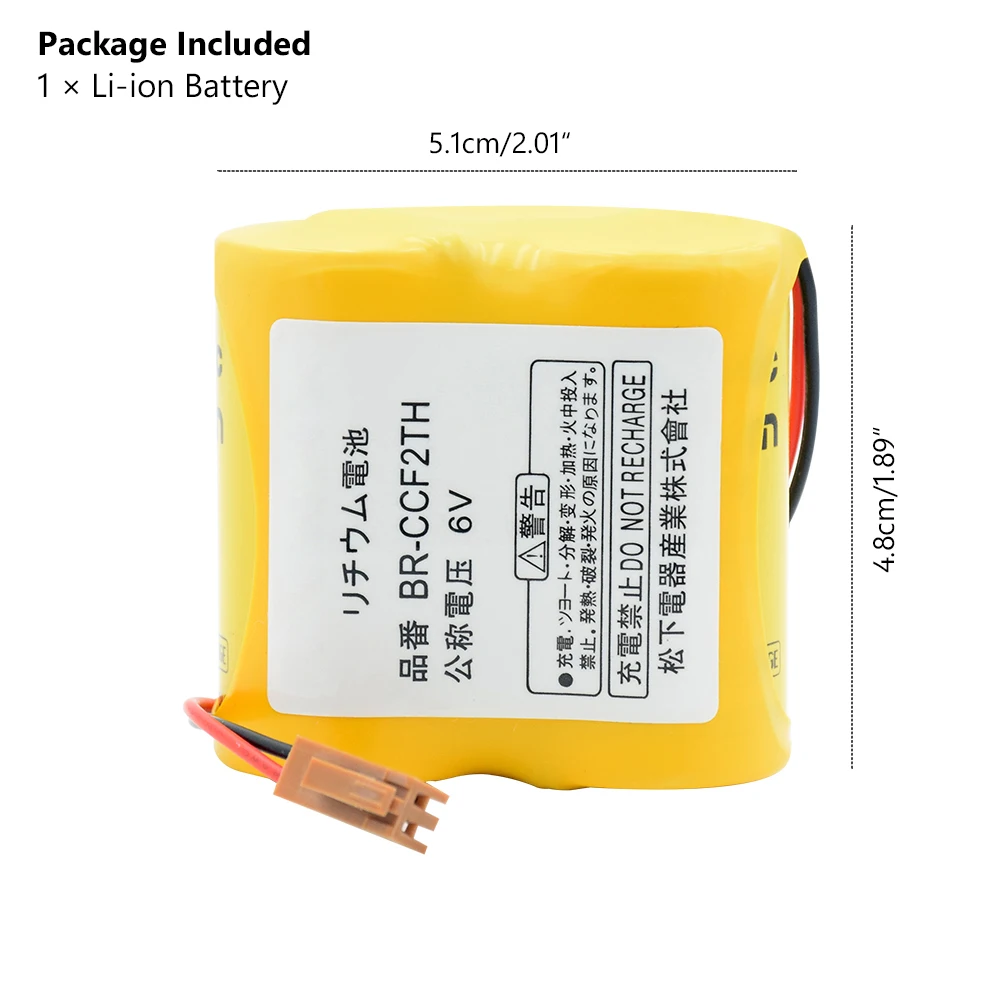 BR-CCF2TH Батарея с коричневыми штекер 6V 5000 мА/ч, PLC литиевые батареи FANUC сменная литий-ионная батарея Прямая